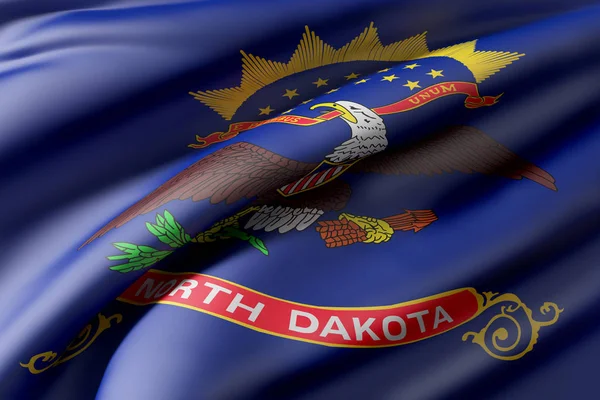 État du Dakota du Nord Drapeau — Photo