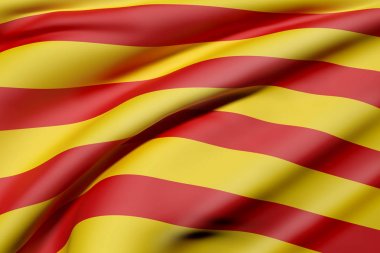 Catalonia bayrak sallayarak