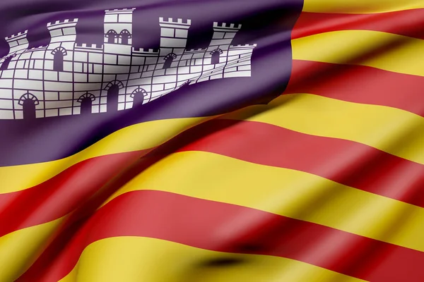 Baleares zászlót lengetve — Stock Fotó