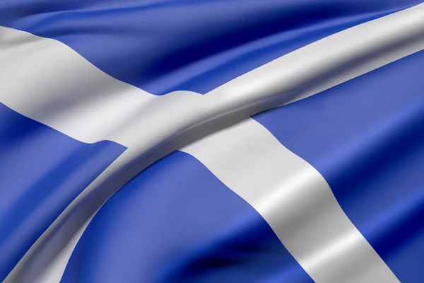 3d rendering of a Scotland flag waving — Stock Photo, Image