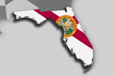 Florida harita ve bayrak