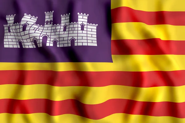 Baleares flag waving — Stock Photo, Image