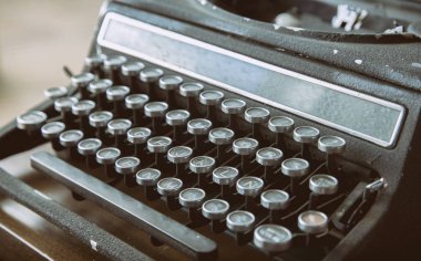 Yakın çekim klavye, makine yazım