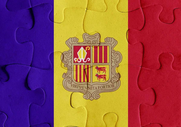 Puzzle drapeau Andorre — Photo