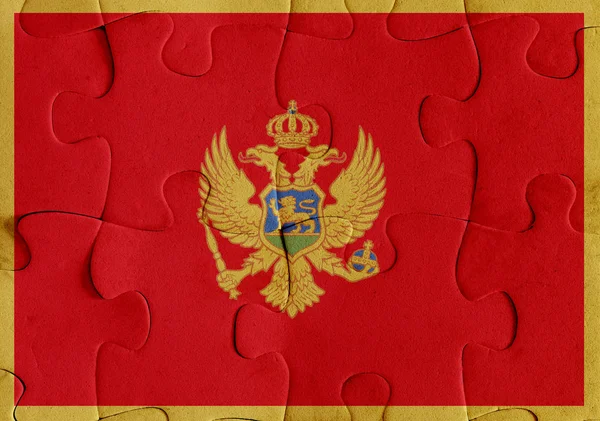 Montenegro puzzle bandiera — Foto Stock