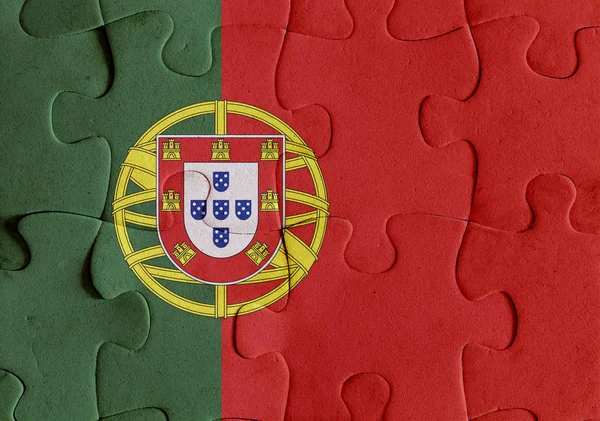 Flaga Portugalii puzzle — Zdjęcie stockowe