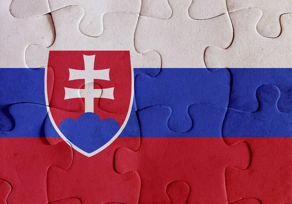 Slovak Republic flag puzzle — Stock Photo, Image