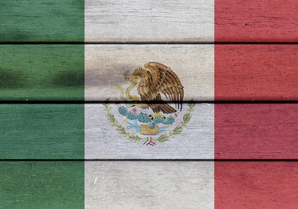 木製のメキシコの国旗 — ストック写真