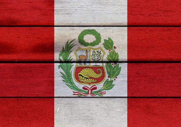 Прапор Перу на дереві — стокове фото