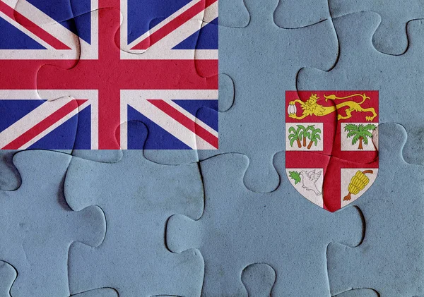 Repubblica delle Fiji bandiera puzzle — Foto Stock