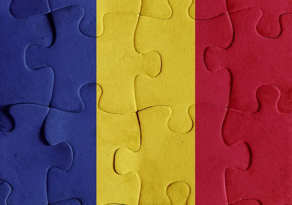 Republic of Chad flag puzzle — Stock Photo, Image