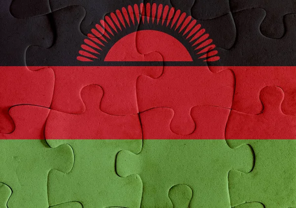 Malawi rompecabezas de la bandera — Foto de Stock