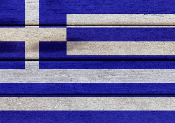 Bandera de Grecia sobre un bosque —  Fotos de Stock