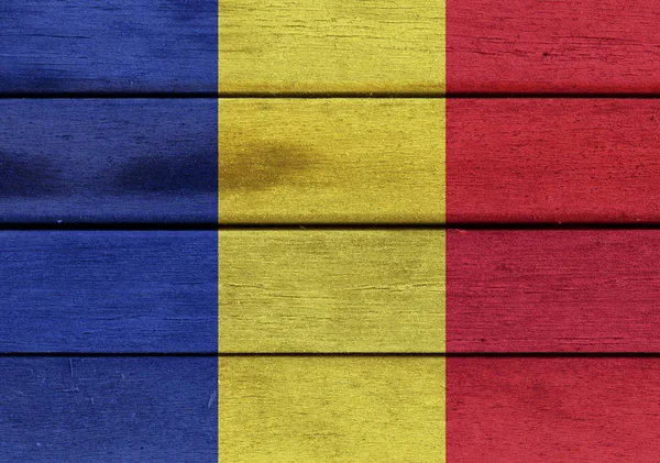 Прапор Румунії на дереві — стокове фото