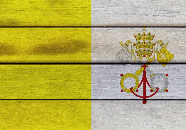 Vatikáni zászlót egy fa — Stock Fotó