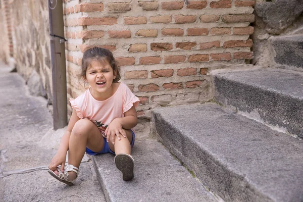 Portrait de petite fille offensée — Photo