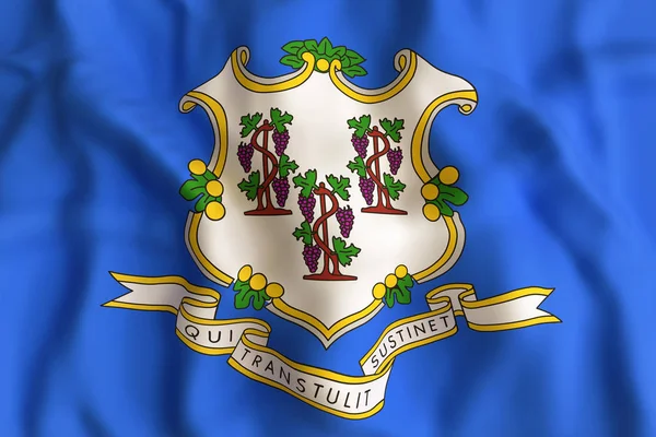 Flaga państwa Connecticut — Zdjęcie stockowe