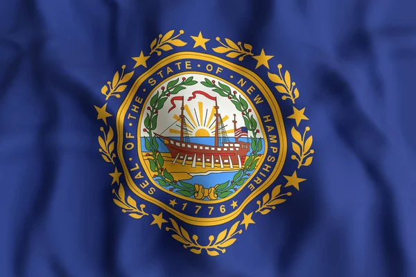 Neue Flagge des Staates Hampshire — Stockfoto