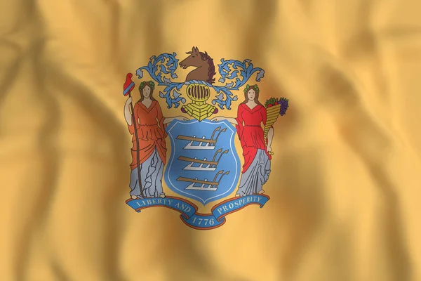 Прапор штату Нью-Джерсі — стокове фото