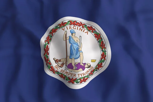 Flaga stanu Wirginia — Zdjęcie stockowe