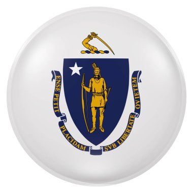 Massachusetts eyalet bayrak düğmesini