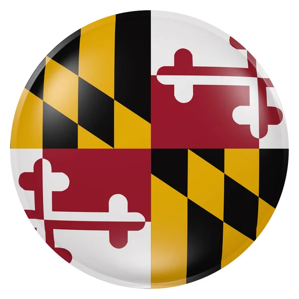 Bouton drapeau Maryland State — Photo
