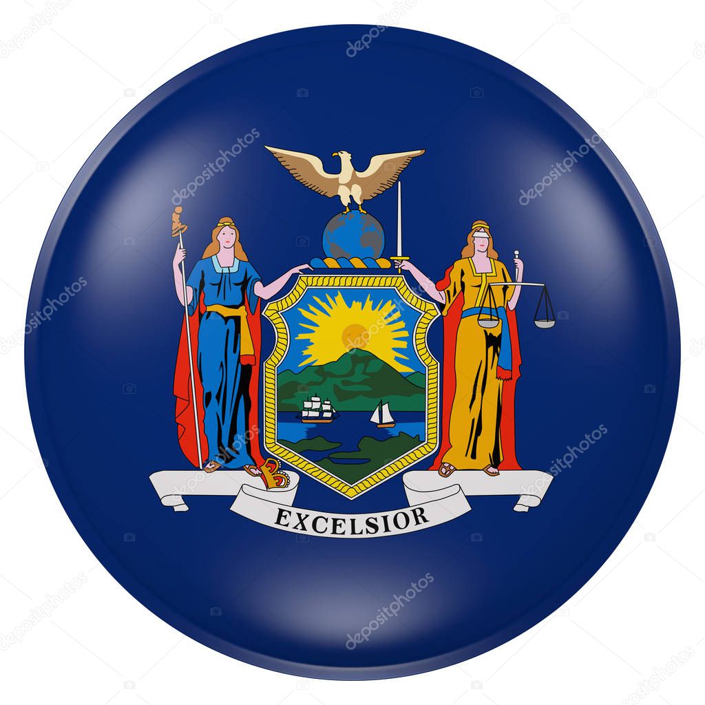 New York State flag button