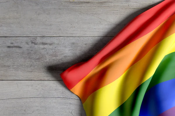 Gay vlag op hout — Stockfoto