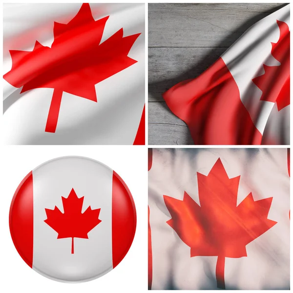 Flaga Kanady macha — Zdjęcie stockowe