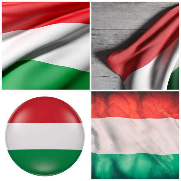 Magyar zászlók összetétele — Stock Fotó