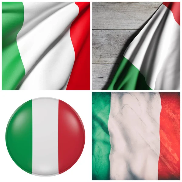 Bandiera italiana sventola — Foto Stock