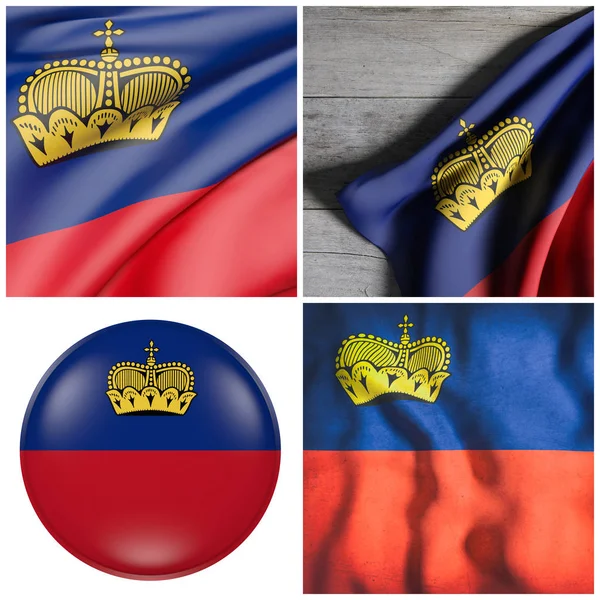 Composition du drapeau Liechtenstein — Photo