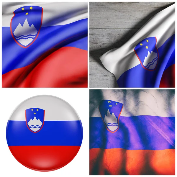 Composition du drapeau slovène — Photo