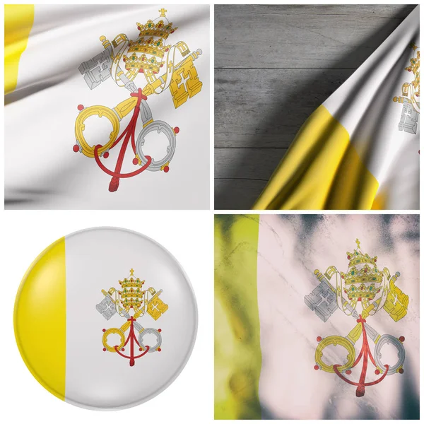 Composition du drapeau du Vatican — Photo