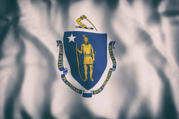 Bandera del Estado de Massachusetts —  Fotos de Stock