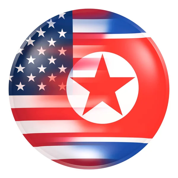 Κορέα και Ηνωμένες Πολιτείες της Αμερικής — Φωτογραφία Αρχείου
