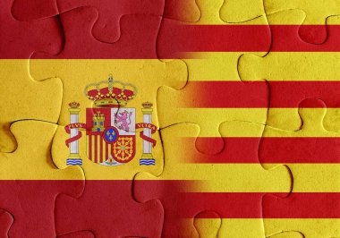 İspanya ve Katalonya bayrakları
