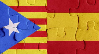 İspanya ve Katalonya bayrakları