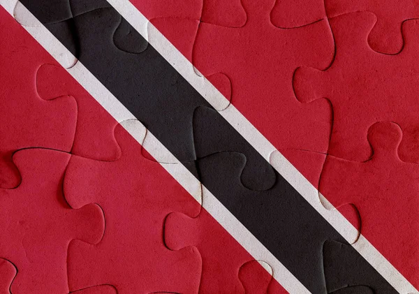 Trinidad e Tobago quebra-cabeça bandeira — Fotografia de Stock