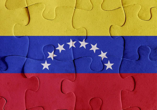 Venezuela vlajka puzzle — Stock fotografie