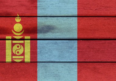 Ahşap Moğolistan bayrağı