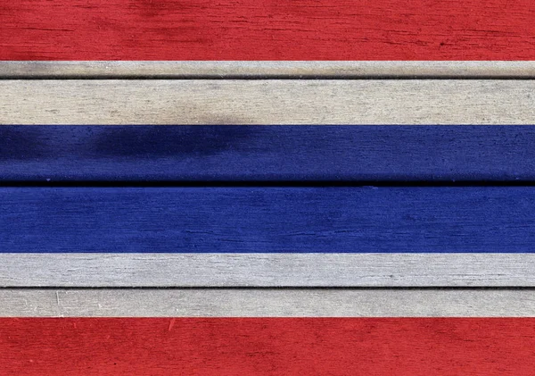 Bandera de madera Tailandia —  Fotos de Stock