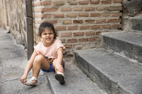 Portrait de petite fille offensée — Photo