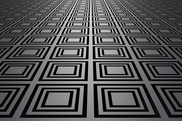 Fekete koncentrikus négyzetek — Stock Fotó