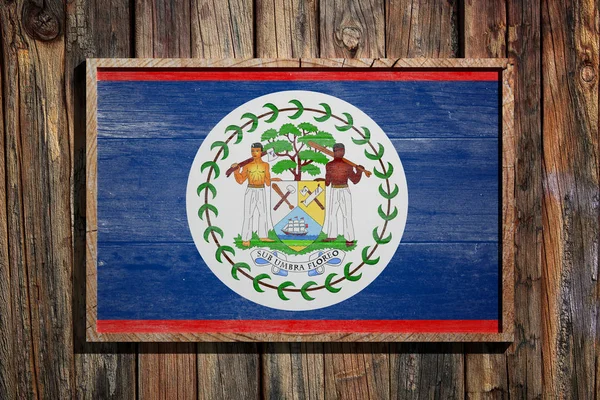 Wooden Belize flag — Stock Photo, Image
