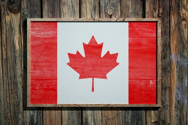 木加拿大国旗 — 图库照片
