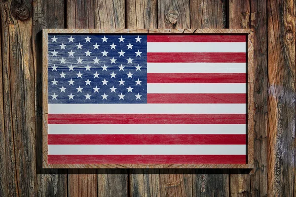 Дерев'яні Прапор США — стокове фото