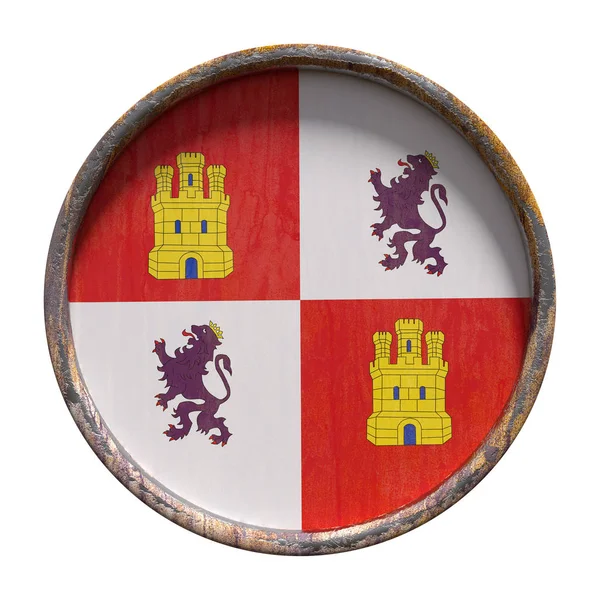 Gamla Castilla-Leon flagga — Stockfoto