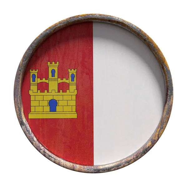 Old Castilla la Mancha flag — Stockfoto