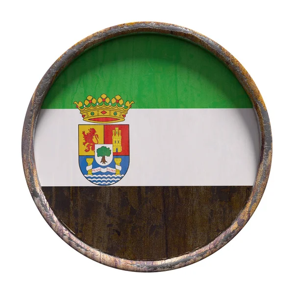 Alte Extremadura-Flagge — Stockfoto